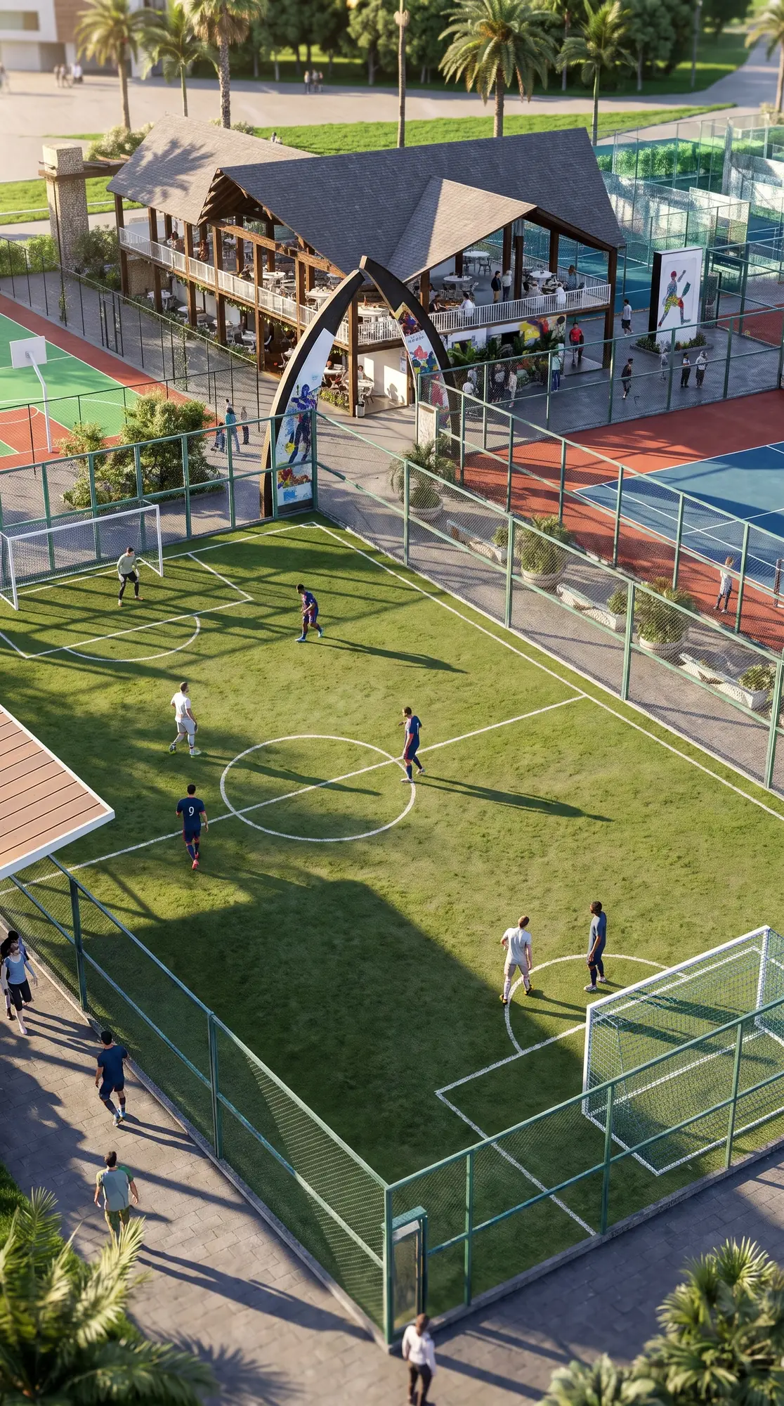 Canchas deportivas y cancha de fútbol